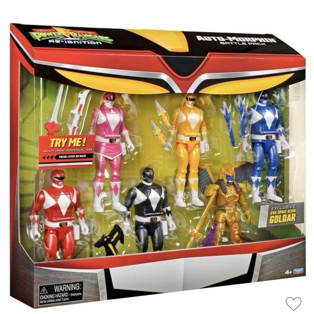 Mighty Morphin Power Rangers Re-Ignition Auto-Morphin 6 Pack Battle Set Goldar